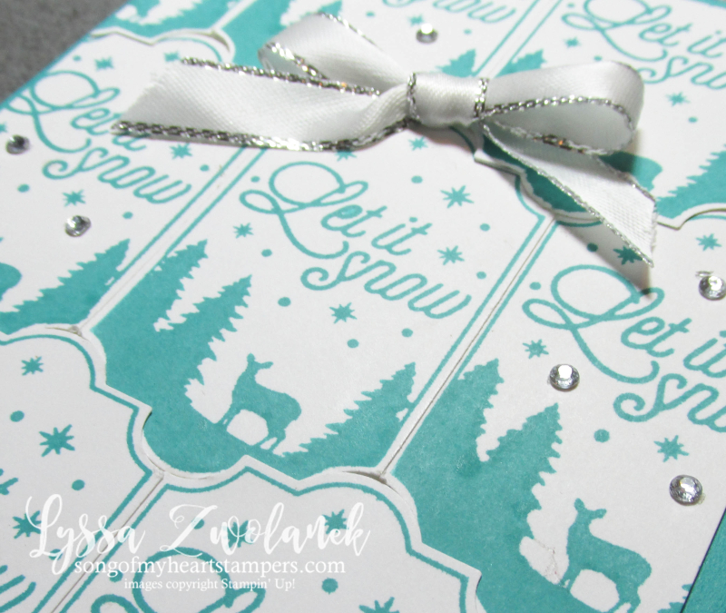 Let it snow stamp Merry Label punch background technique stampin up rubber stamps