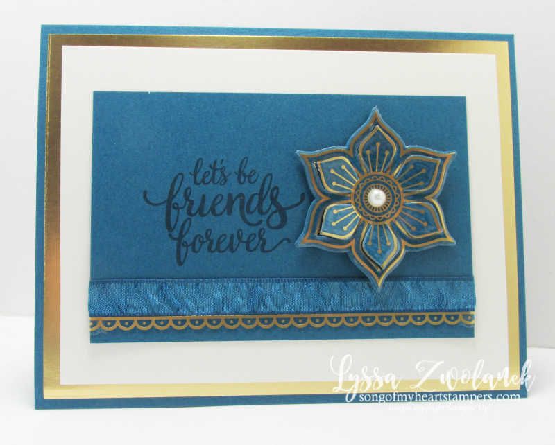 Eastern Palace Stampin Up new vinyl dapper denim big shot card framelits stickers Lyssa song my heart