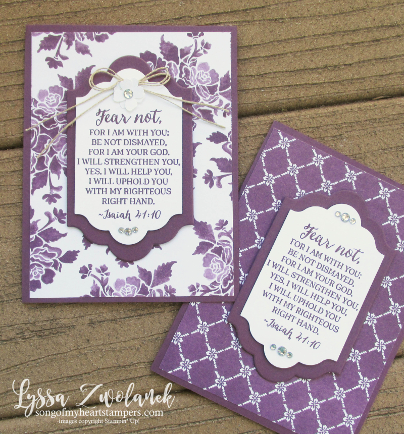 Fresh Florals paper Stampin Up scripture verse cards Rose Wonder Lyssa Lots Labels