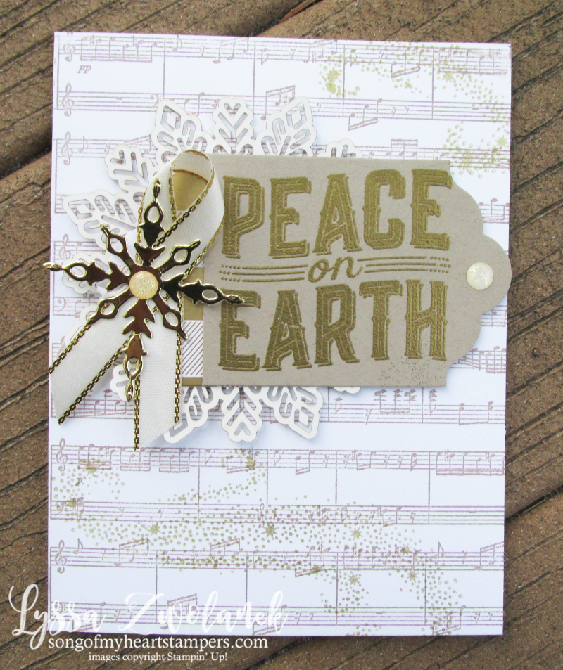 Peace on earth carols Christmas holiday cards deck halls Lyssa cardmaking sheet music stampin up