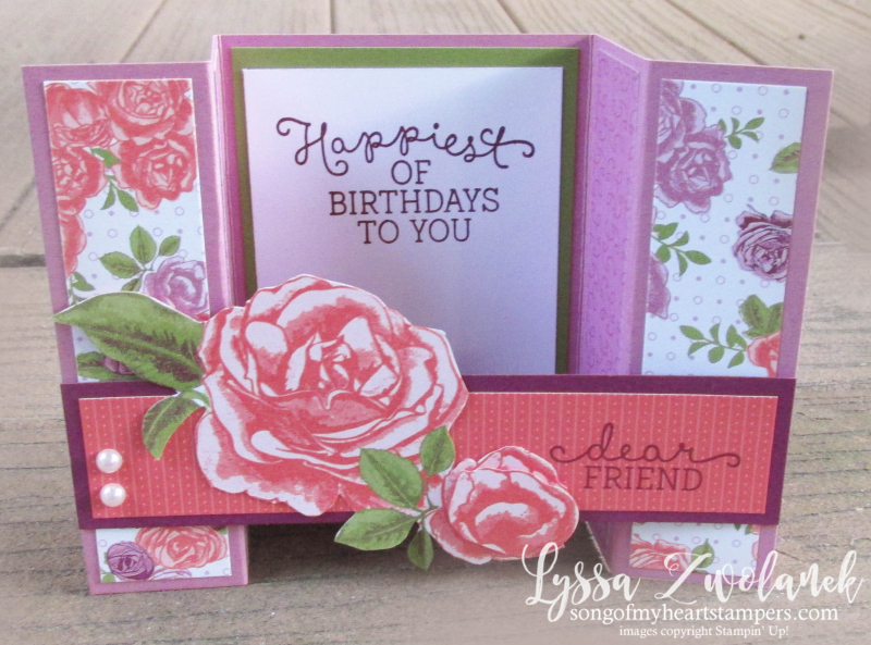 Bridge fold card tutorial free easy quick stampin up rubber stamping techniques