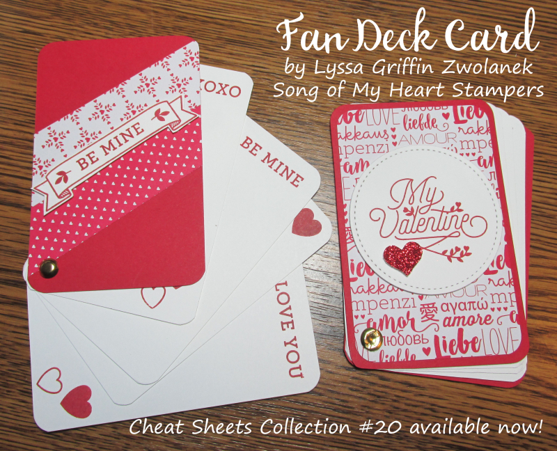 Fan deck Card Valentine Day valentines projects Stampin Up Lyssa Zwolanek hearts tutorial Cheat Sheets Collection 20