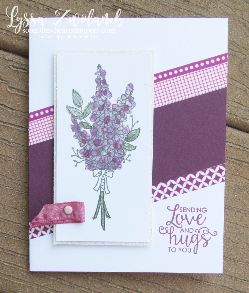 Lots of lavender saleabration stampin up rubber stamps wildflower diagonal stamparatus sweet sugarplum