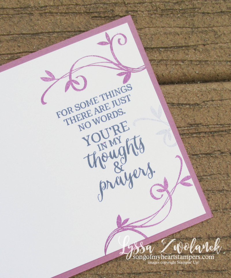 Beautiful Peacock Rose Wonder Heartfelt Thoughts Stampin Up sugarplum Lyssa card stamps