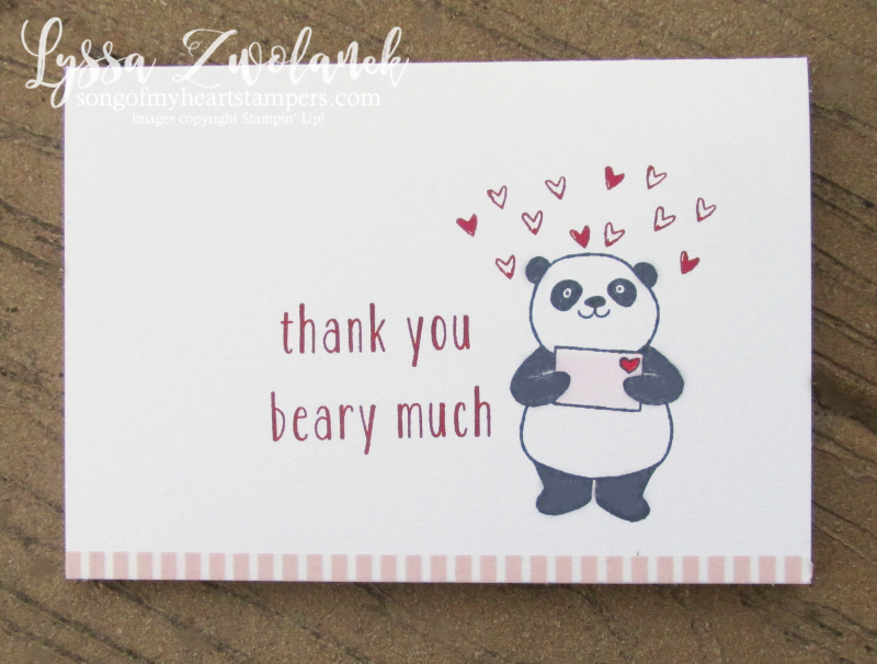 Party Pandas panda stamp set Stampin Up Shop Lyssa valentines saleabration SAB 2018