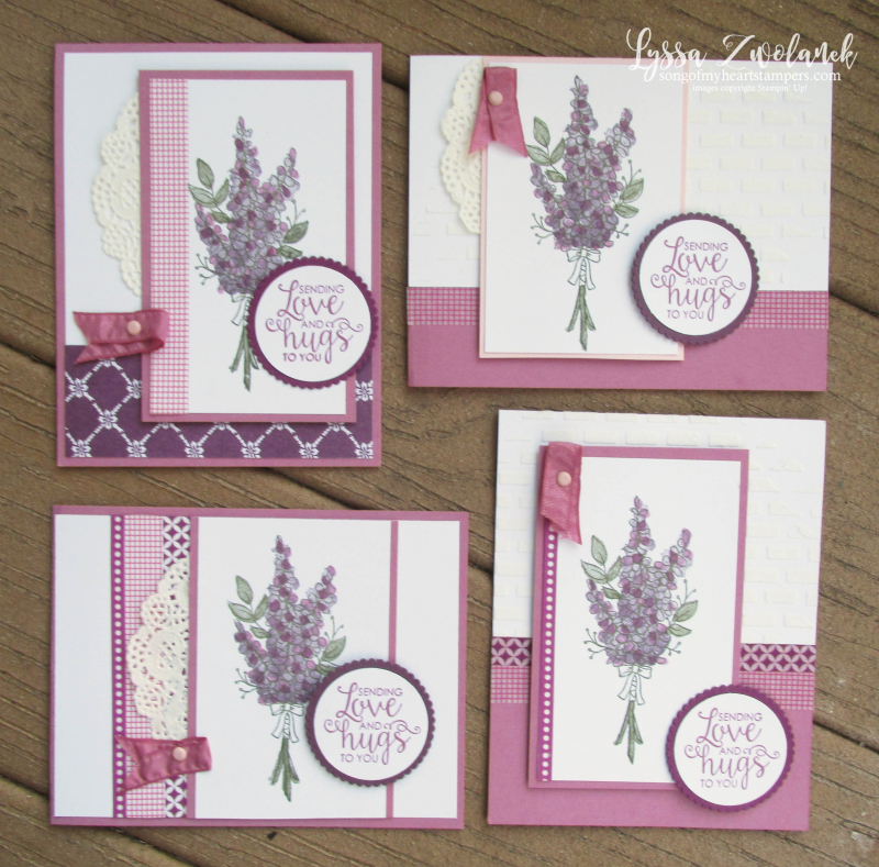 Lots of lavender saleabration stampin up rubber stamps ribbon courage sweet sugarplum