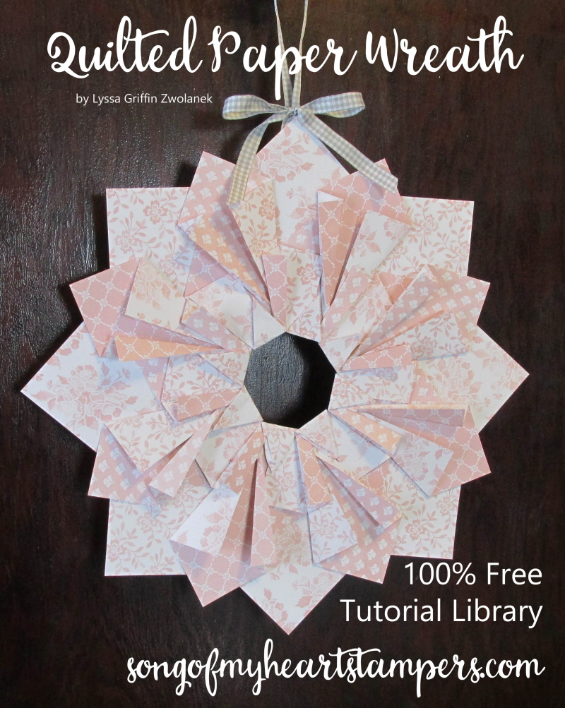 Quilted paper wreath extra large double papercrafts crafts DIY wreath ideas