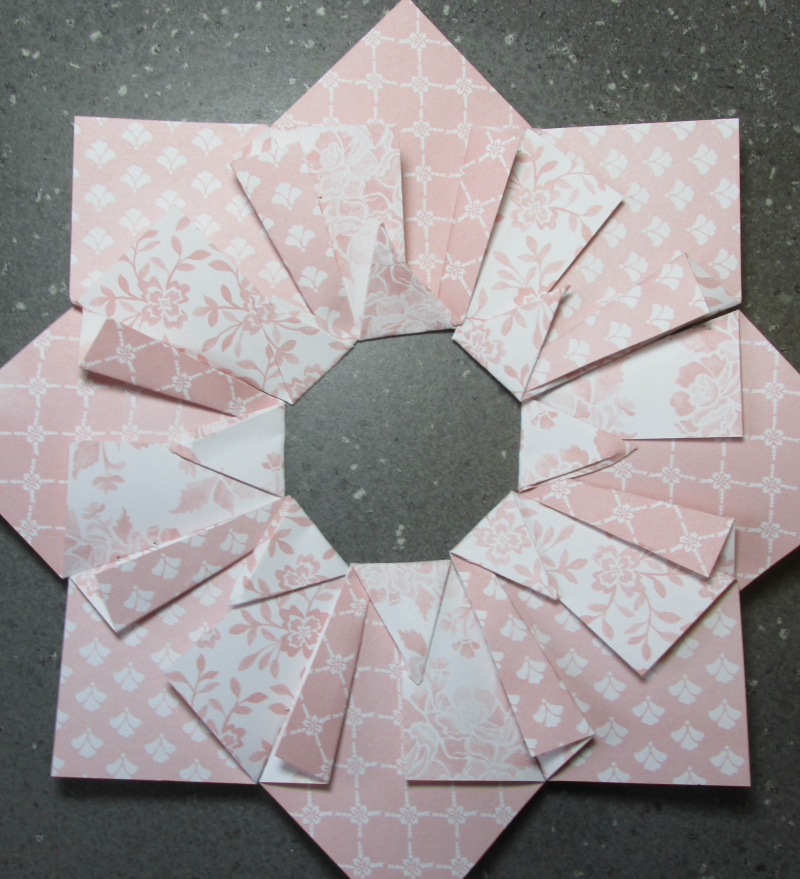 Quilted Paper wreath double tutorial 6