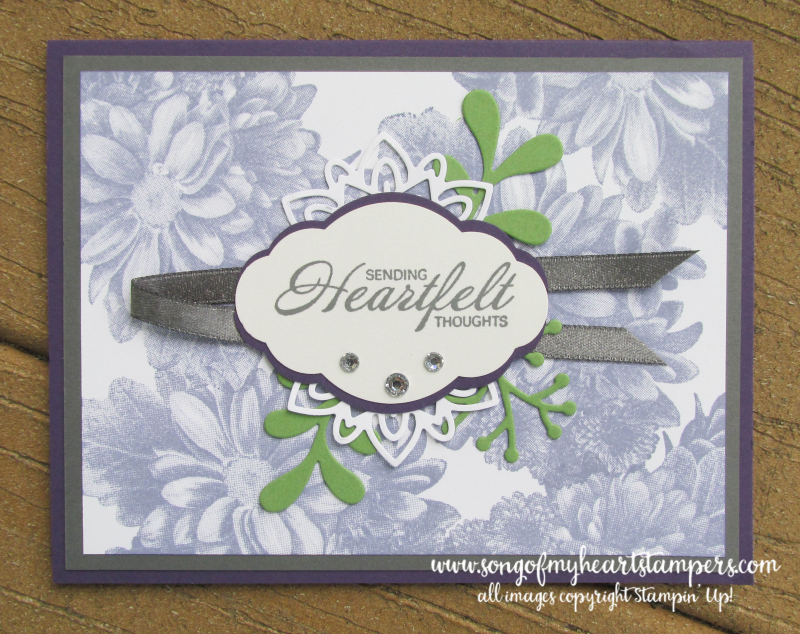 Heartfelt Blooms free stamp set SAB 2018 Stampin Up saleabration daisy layouts cardmaking