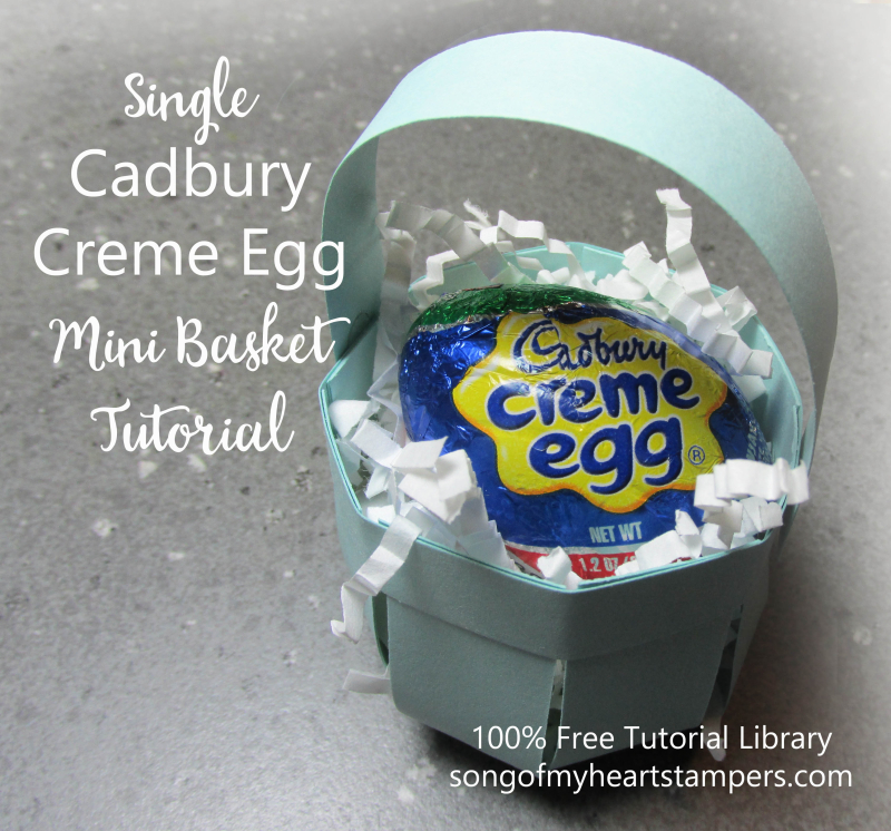 Cadbury egg mini basket creme tutorial paper box free Stampinup