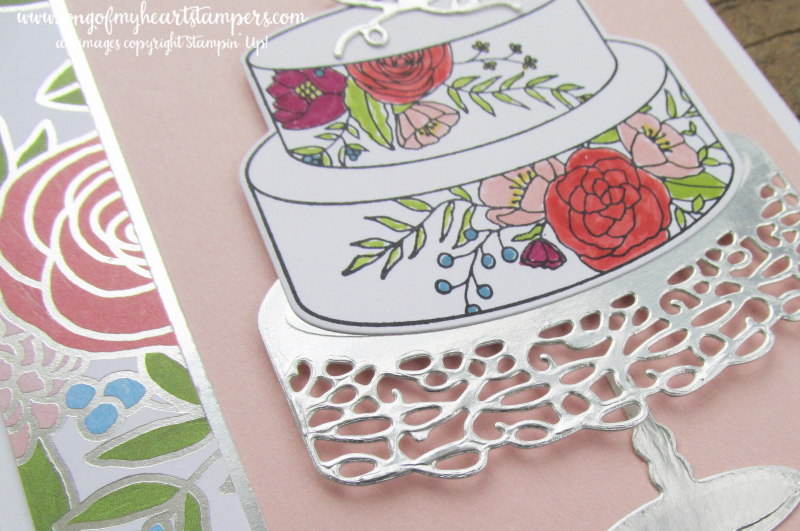 Sweet Soiree stampin up shop now scrapbooking rubber stamping 12x12 papers cake stand wedding DIY cardmaking