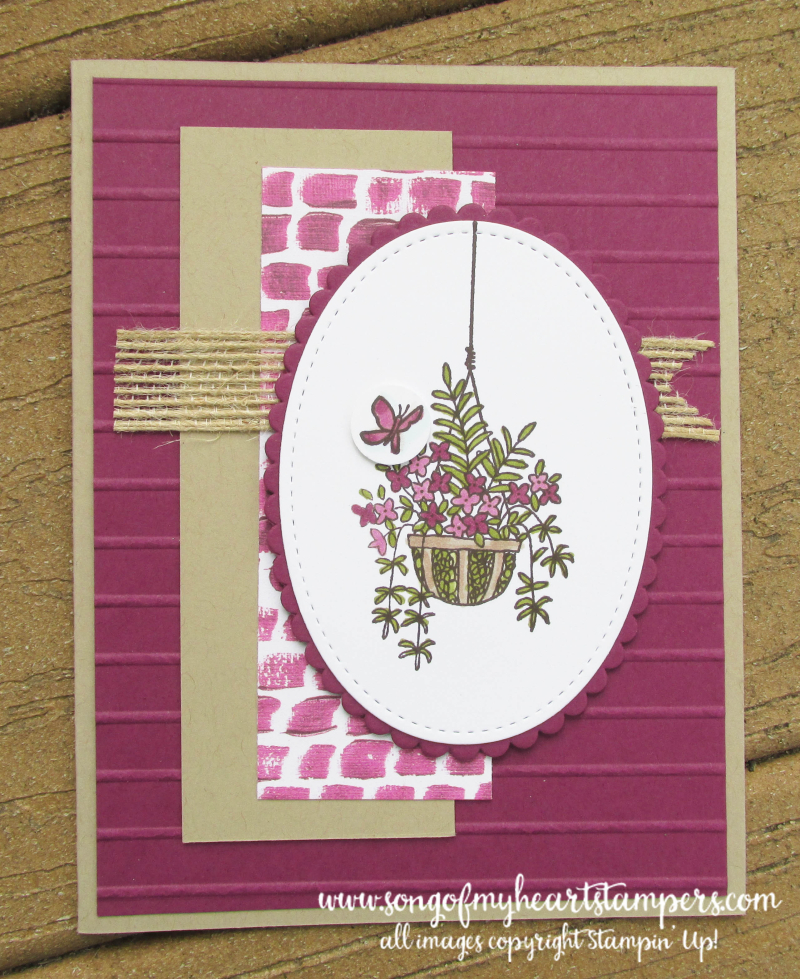 Hanging Basket Garden kindness kind people Stampin Up stamps rubber scrapbooking techniques