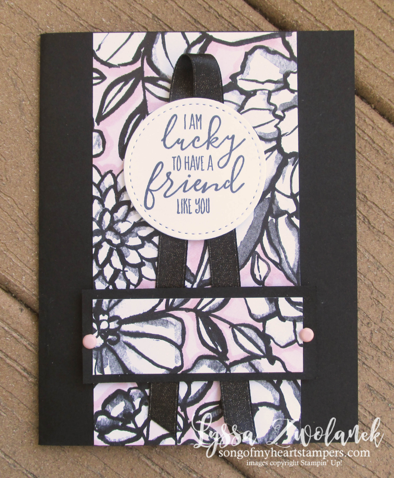 Petal passion black white DSP coloring pages cardmaking DIY adult pink Stampin Up shop Lyssa Blends markers