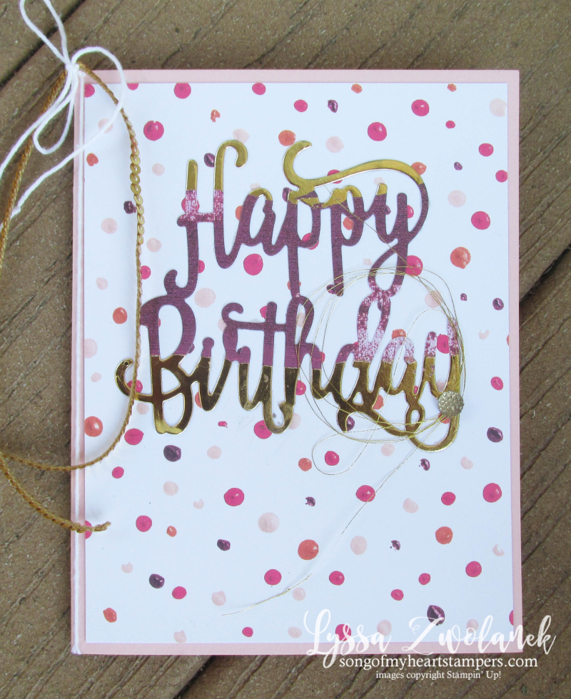 Happy birthday thinlets sizzix stampin up dies big shot invite party cards