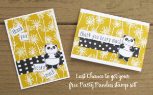 Last chance to get Party Pandas stamp set for free!