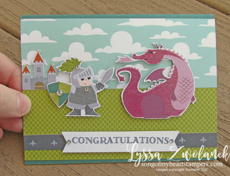 Myths magic magical day castles dragon knights Stampin Up rubber stamps