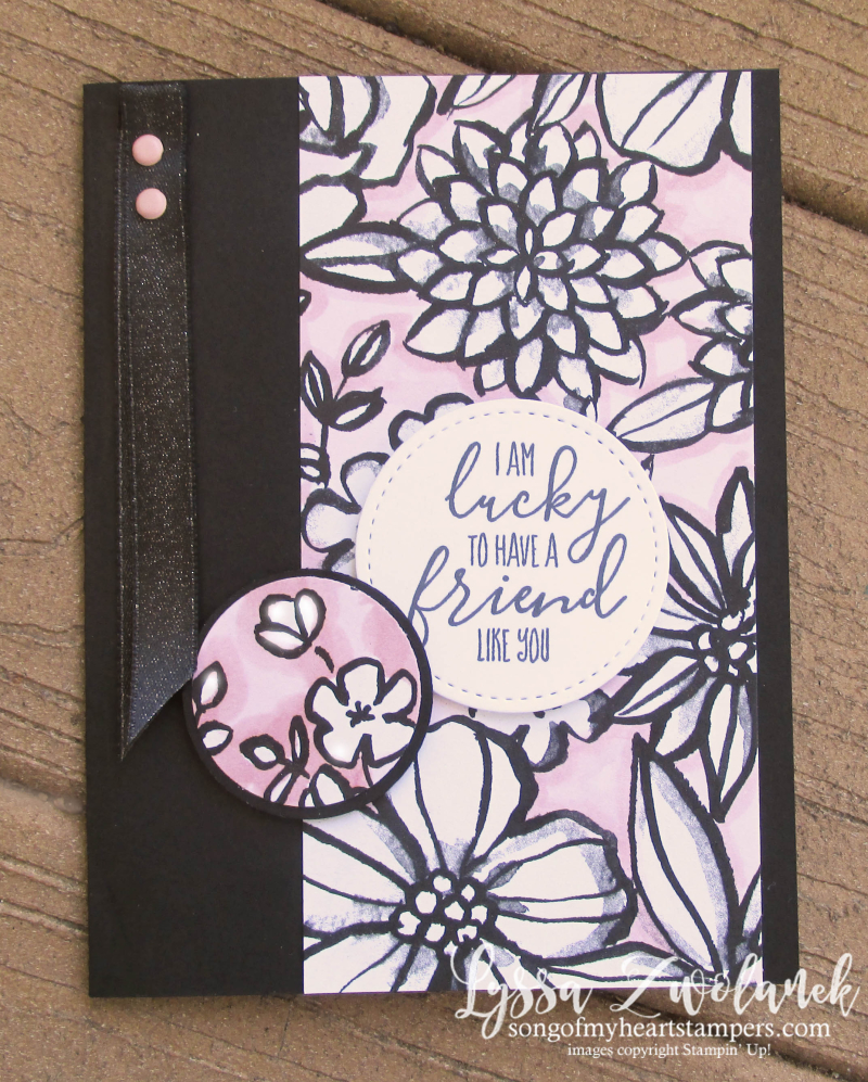 Petal passion black white DSP coloring pages cardmaking DIY adult Stampin Up shop Lyssa Blends marker