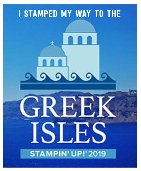 Greek Isles stampin up 2019 incentive trip acheiver