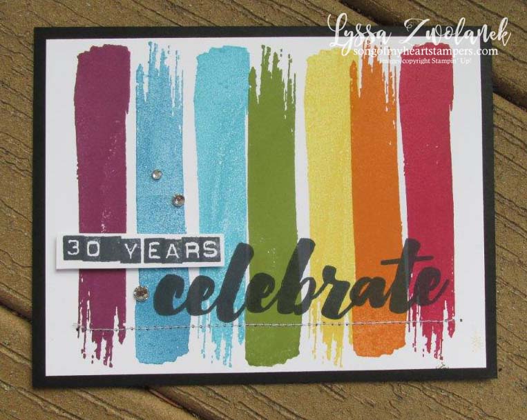 Happy celebrations stampin up rubber stamping set rainbow technique tutorial birthday