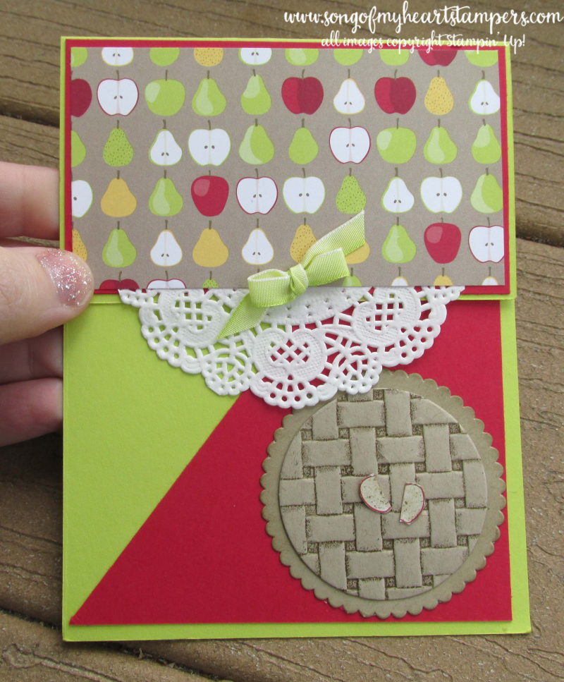 Tutti frutti punch pack apple pie basket weave folder stampin up rubber stamps