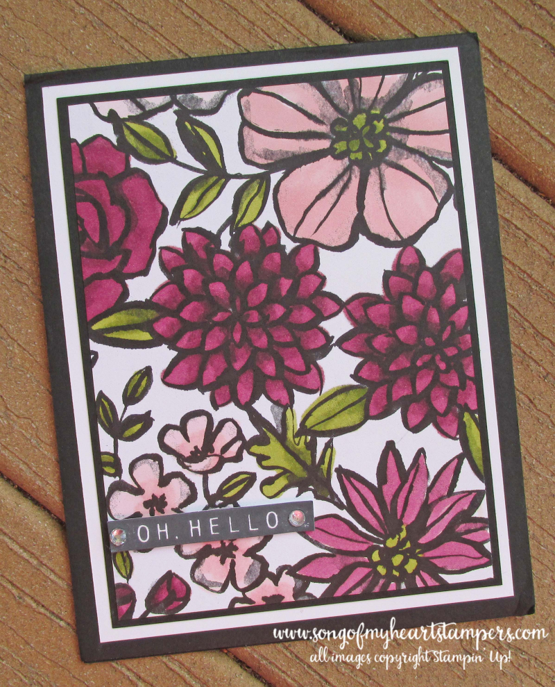 Petal palette stampin up blends alcohol markers paper coloring adult rubber stamps