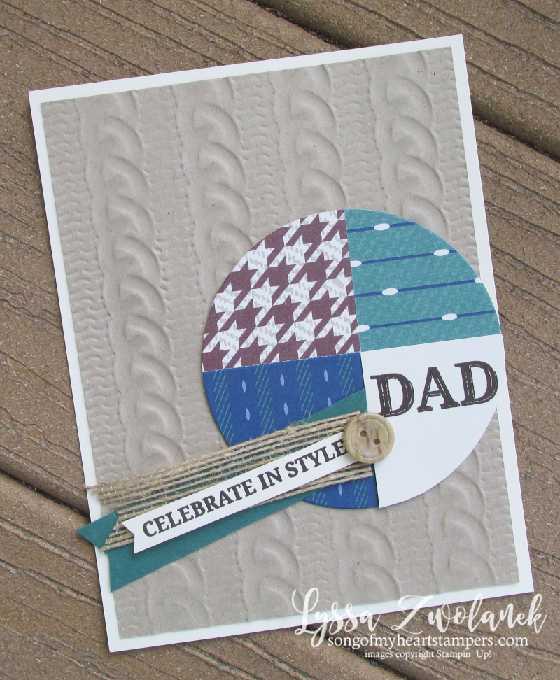 Dapper Dad truly tailored gentleman classic masculine guy circle punch stampin up