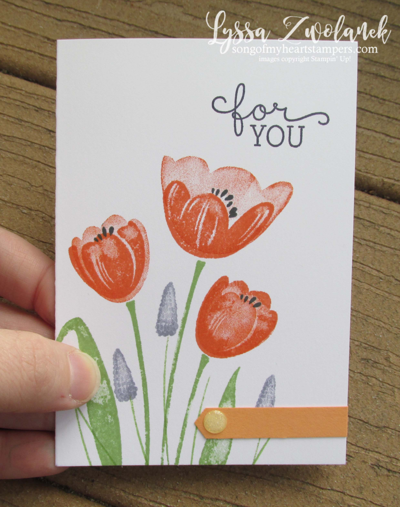 Tranquil Tulips hostess stampin up set rubber stamps dafodills  spring summer tulip garden grape hyacinth