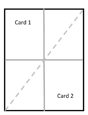 Diagonal front fold card sketch