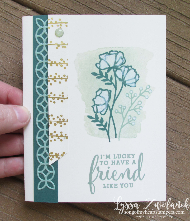 Share what you love stampin up Lyssa chalk marker technique DIY cardmaking rubber stamps