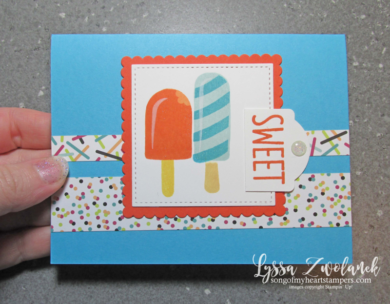 Cool Treats ice cream rubber stamps popsicles Sizzix Stampin Up color combos