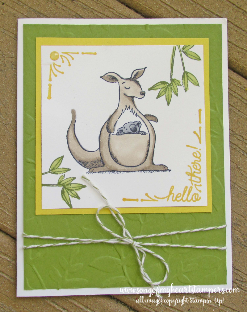 Animal Outing giraffe kangaroo rhino koala stamps stampin up Lyssa