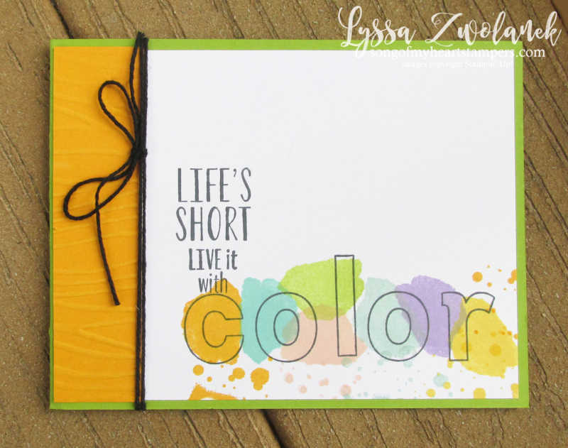 Live it with Color Lined alphabet stamps lemon zest seaside folder Stampin Up