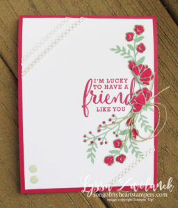 Spray of Roses card: share what you love