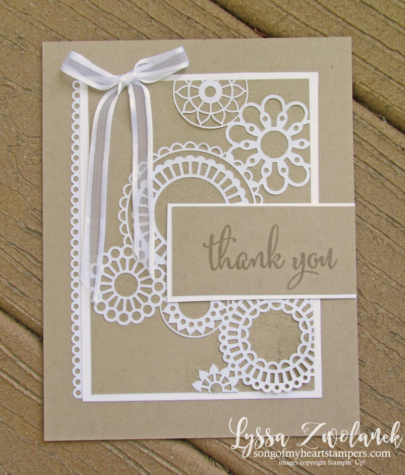 Delicate detailed Designs specialty lace paper Stampin Up laser cut DSP Lyssa 12x12