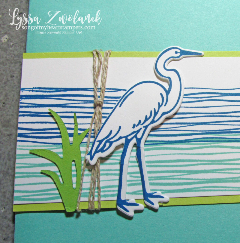 Lilypad Lake heron stamp set river rubber Stampin Up Lyssa