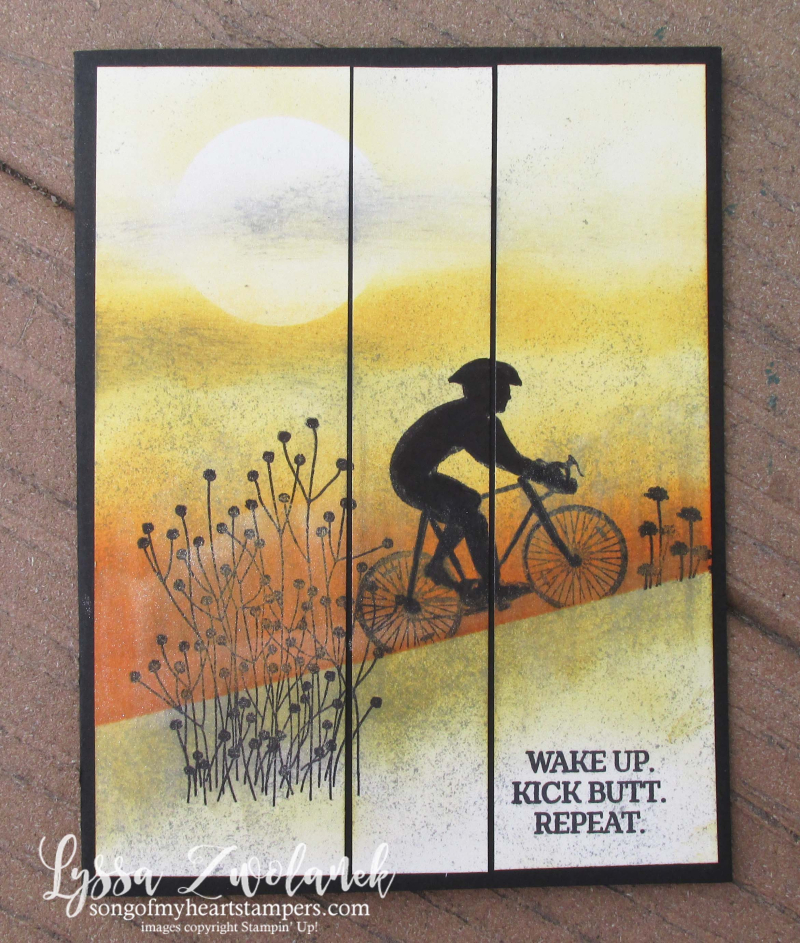 Enjoy Life bike cyclist race triathalon competition uphill dirtbike congratulations card