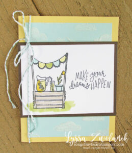 Lemonade Stand embossing paste card