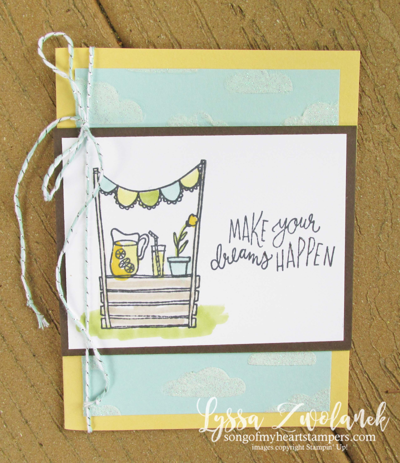 Lemonade Stand Sunny Days stampin Up set Lyssa lemons watermelon