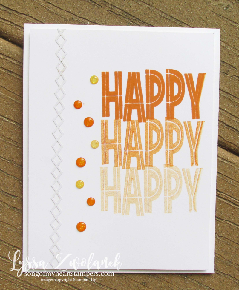 Stamparatus One For All Stampin Up happy birthday hinge technique