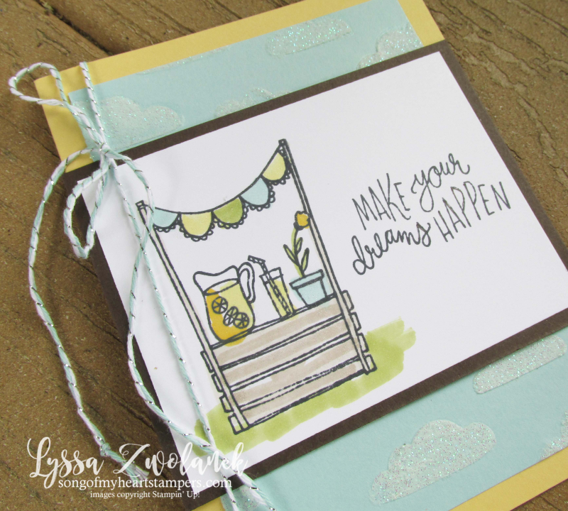 Lemonade Stand Sunny Days stampin Up set Lyssa lemons sunshine