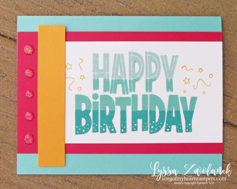 Stamparatus One For All Stampin Up happy birthday easy ombre ink technique