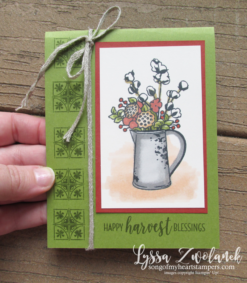 Harvest blessings stampin up country home cotton stamps rubber Lyssa autumn