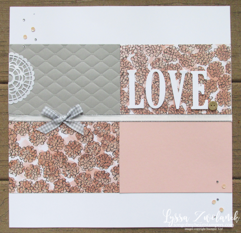 Love wedding anniversary shower page layout scrapbooking sizzix Stampin Up