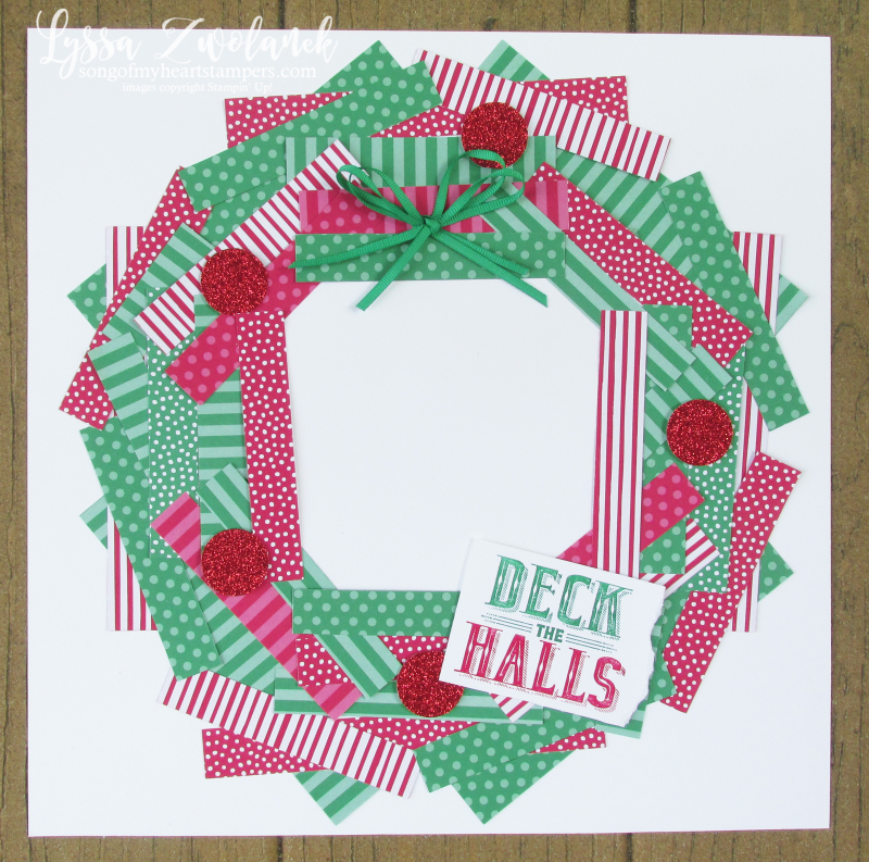 Paper scraps layout 12x12 scrapbooking christmas tutorial layouts Lyssa Stampin up