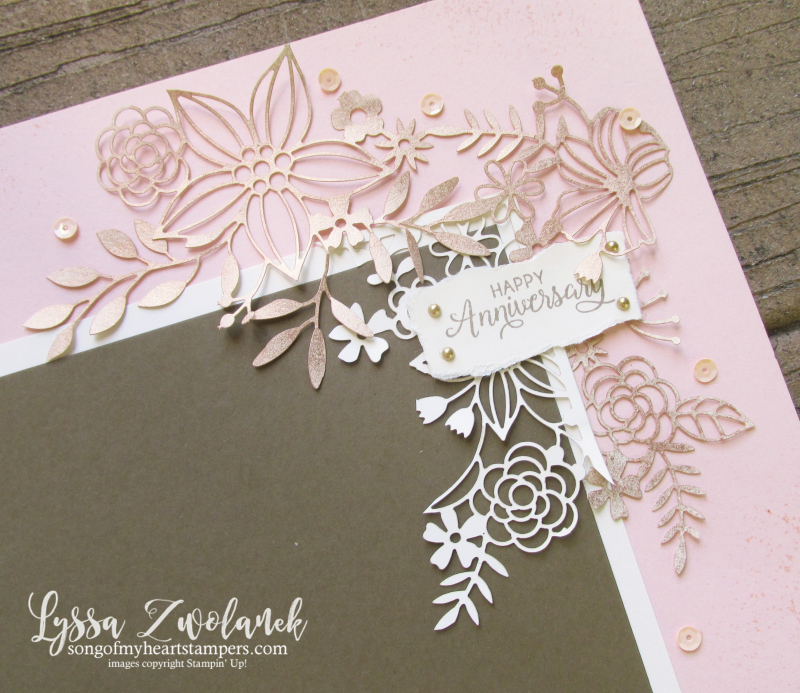 Delightfully detailed lace laser cut 12x12 sheets layout scrapbooking Lyssa Stampin up