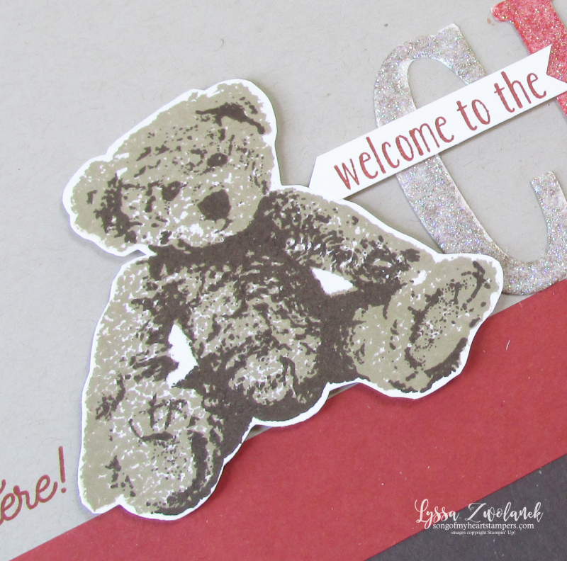 Teddy bear circus scrapbook pages baby layouts scrapbooking Stampin Up Lyssa