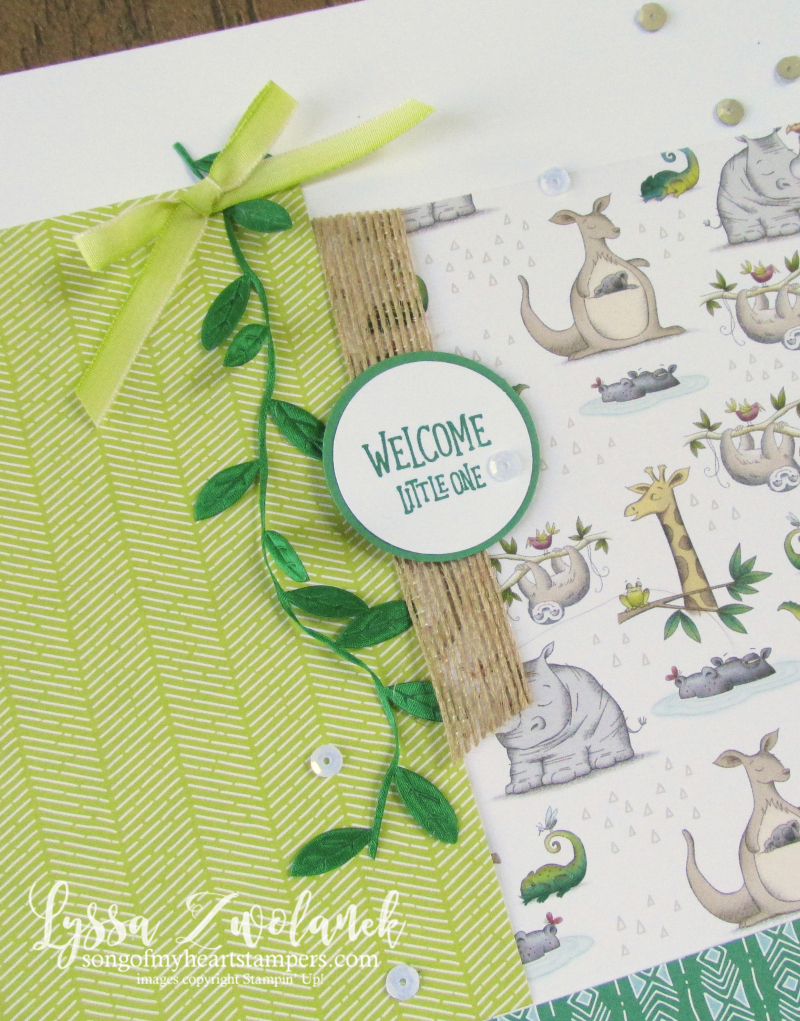 Wild about you animal outing zoo pages layout baby stampin up 12x12