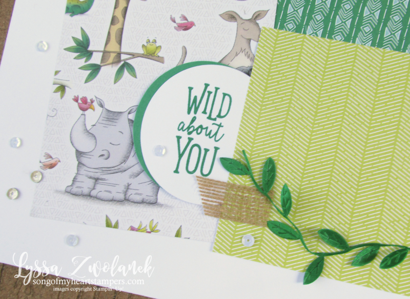 Wild about you animal outing zoo pages layout stampin up 12x12