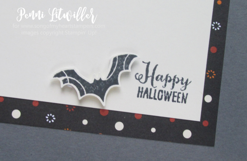 Bat punch halloween costume scrapbook page stampin up october 31