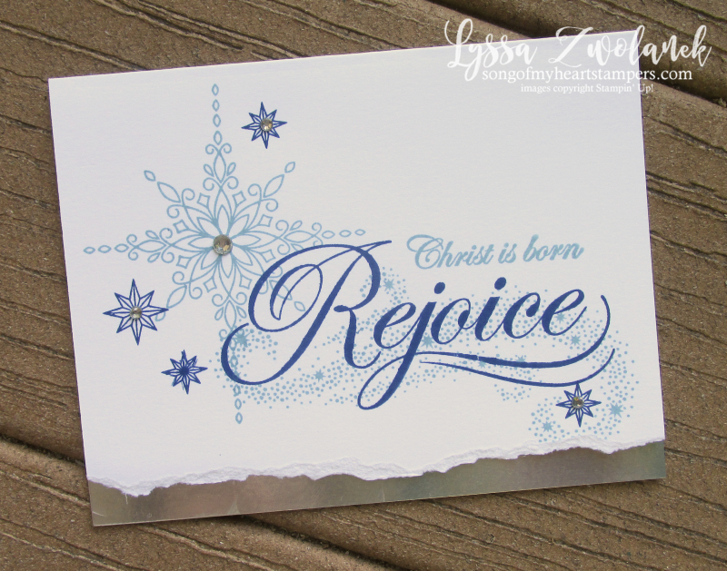 Rejoice christmas sayings His Light stampin up holiday cards reason season